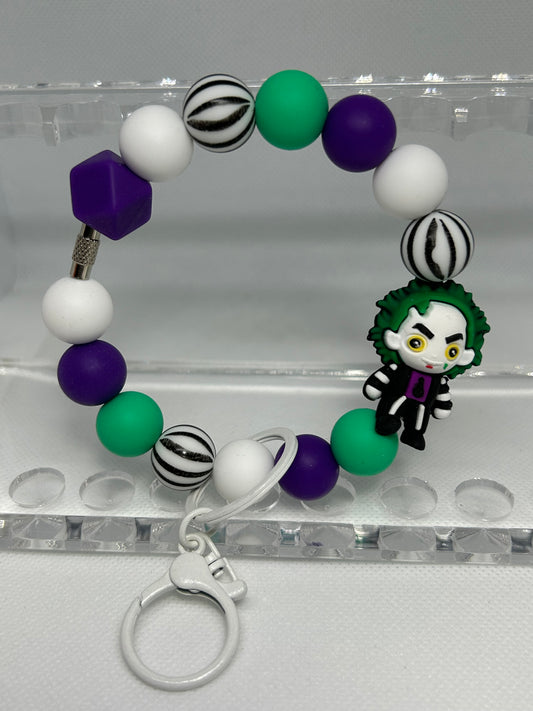 Beetle Juice Wristlet Keychain