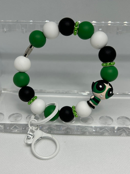 Green PPG Wristlet Keychain