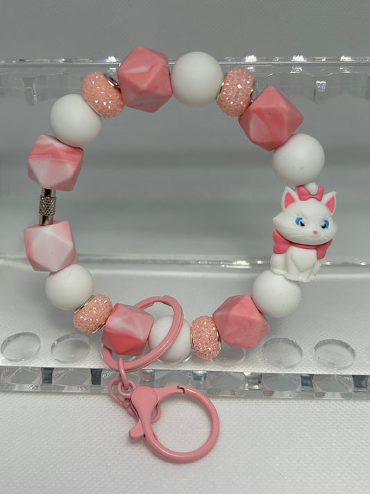 Marie Cat Wristlet Keychain
