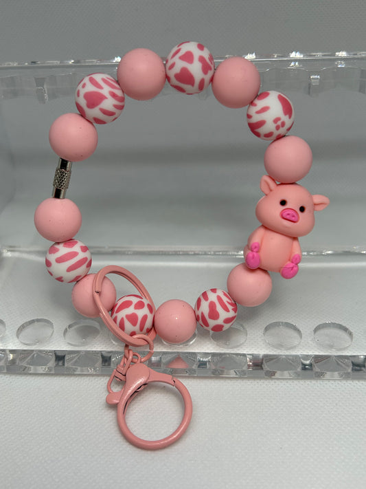 Piggy Wristlet Keychain