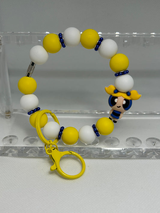 Yellow PPG Wristlet Keychain