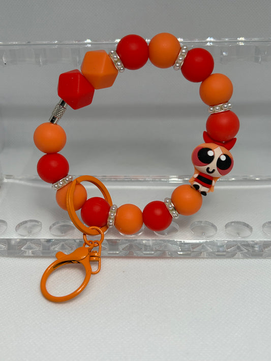 Orange PPG Wristlet Keychain
